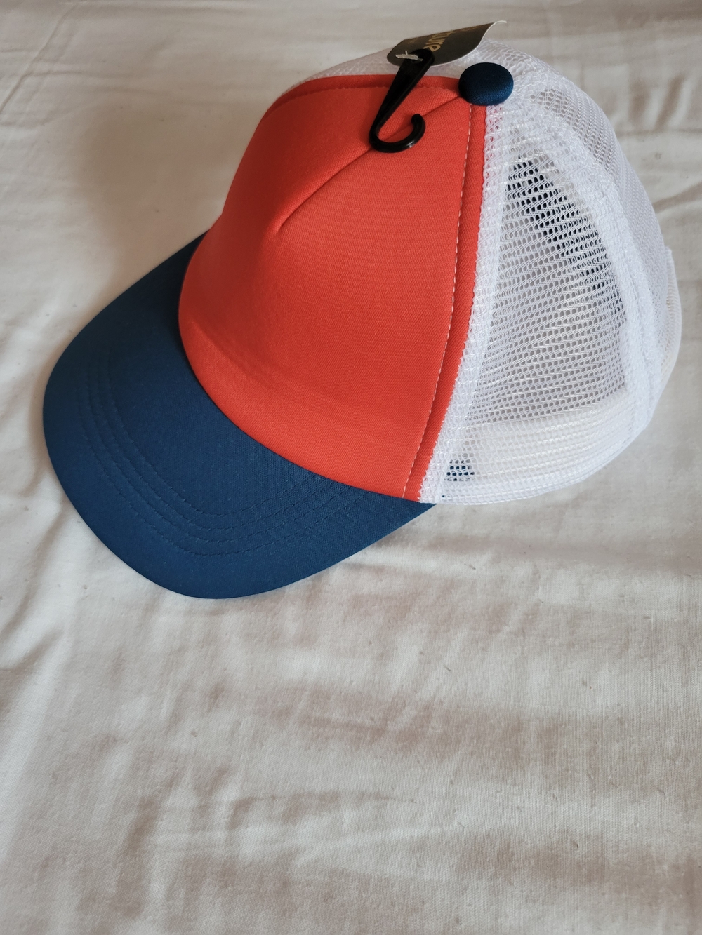 White Mesh Trucker Hat - Interior View